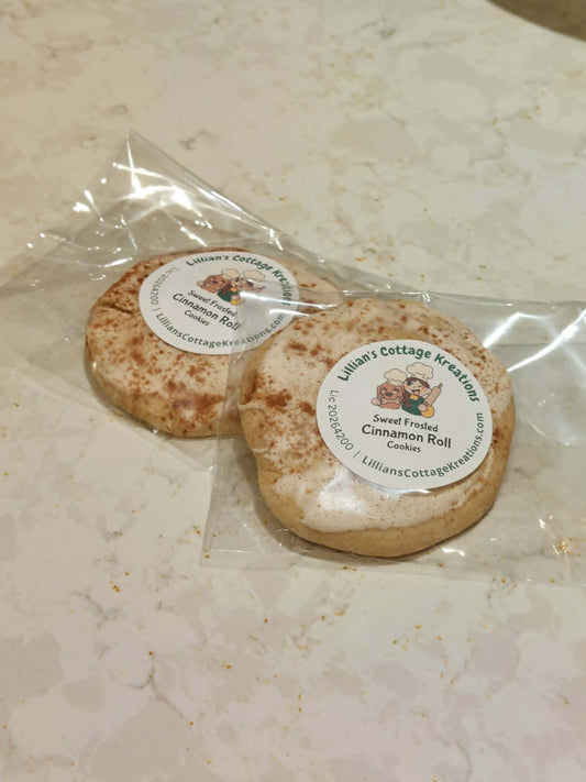 Sweet Frosted Cinnamon Roll Cookies