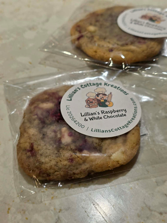 Raspberry White Chocolate Chip Cookie