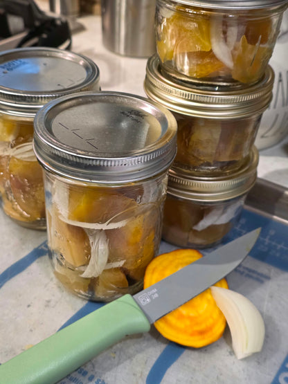 Simple Sweet Golden Beets (with onion)