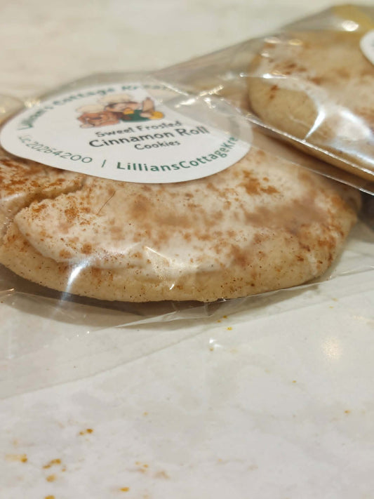Sweet Frosted Cinnamon Roll Cookies