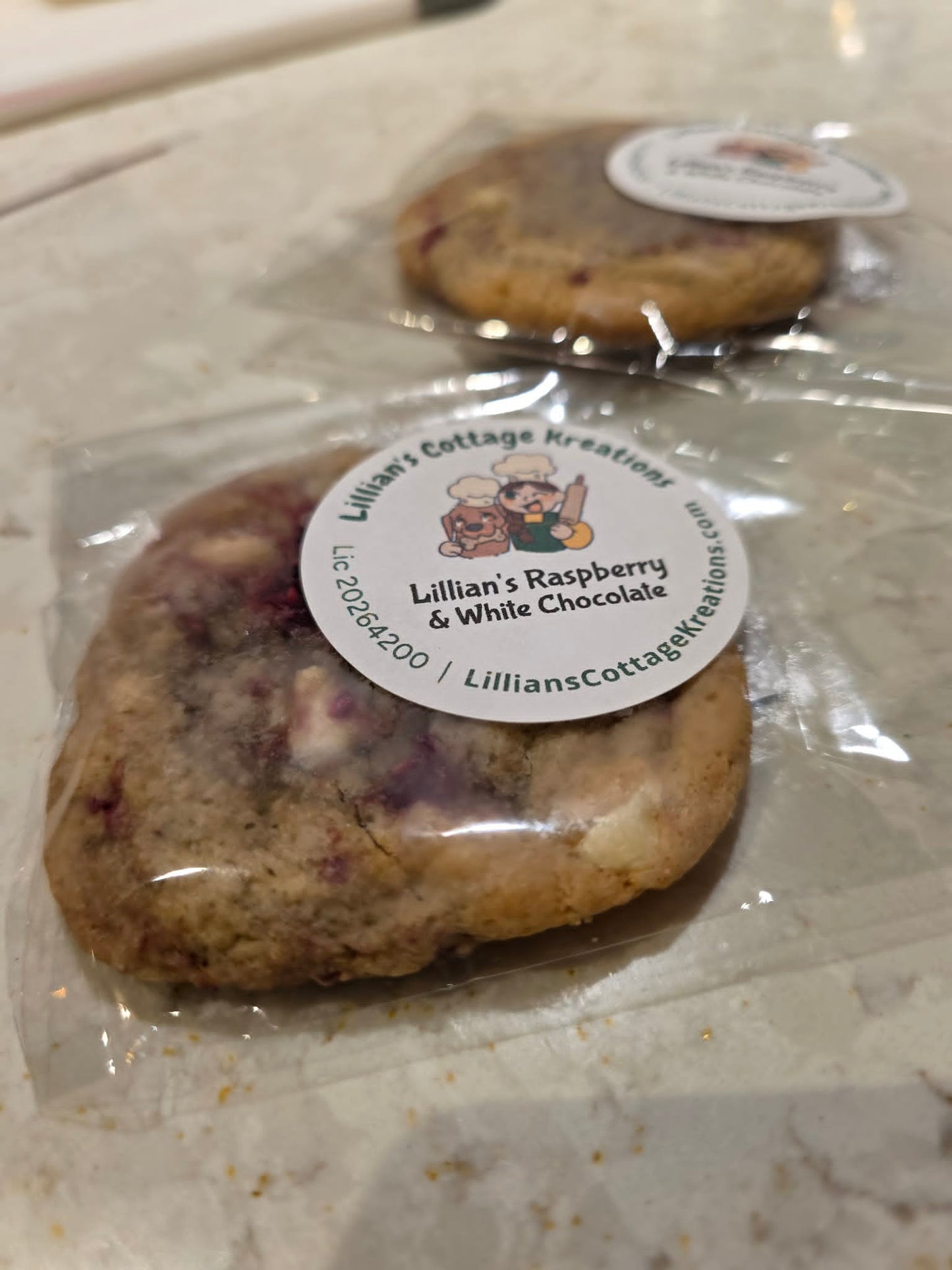 Raspberry White Chocolate Chip Cookie